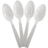 Catergold Reuseable Plastic Spoons White